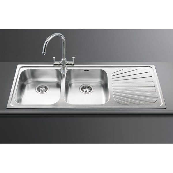 Lav. alba 2 vs + goc dx 116x50 inox satinato