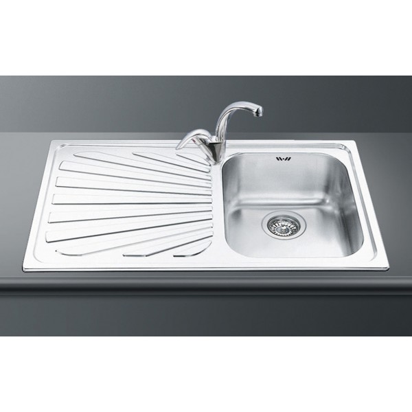 Lav. alba 1 vs + goc sx 86x50 inox satinato