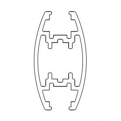 Traverso universal portante allum. argento 3 6 mt