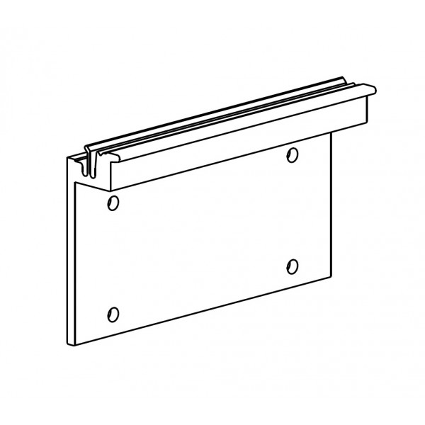 Scorriparete - spezzone forato cm.10 grezzo