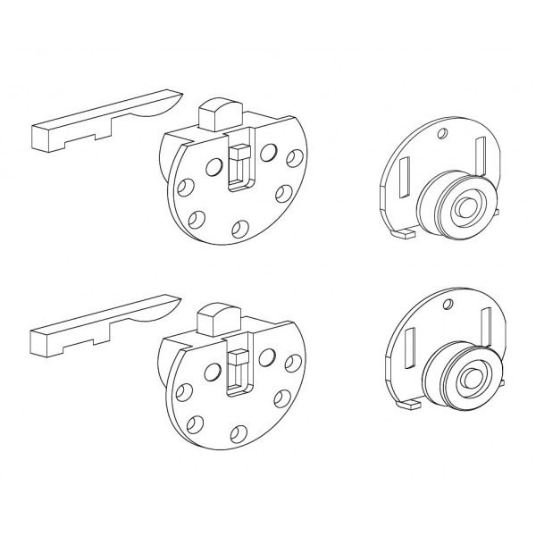 Scorribase std - set bronz. ante scorr. legno 50kg