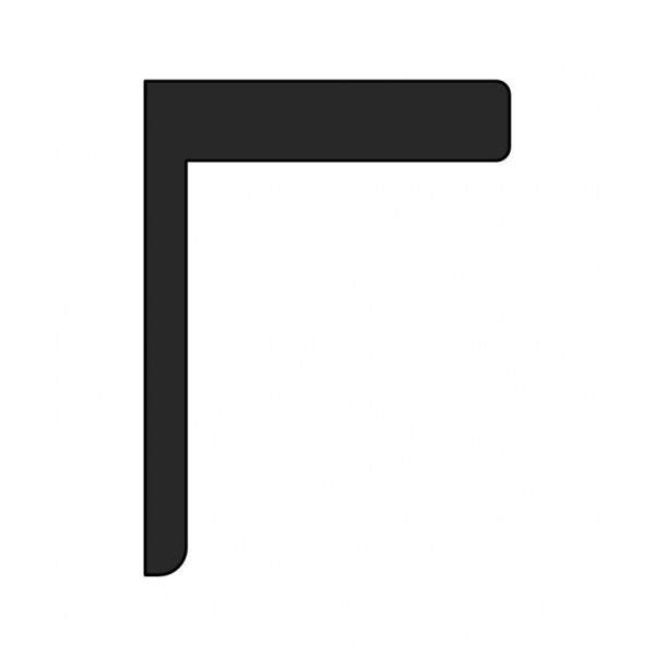 Zig zag - binario a "l" alluminio argento