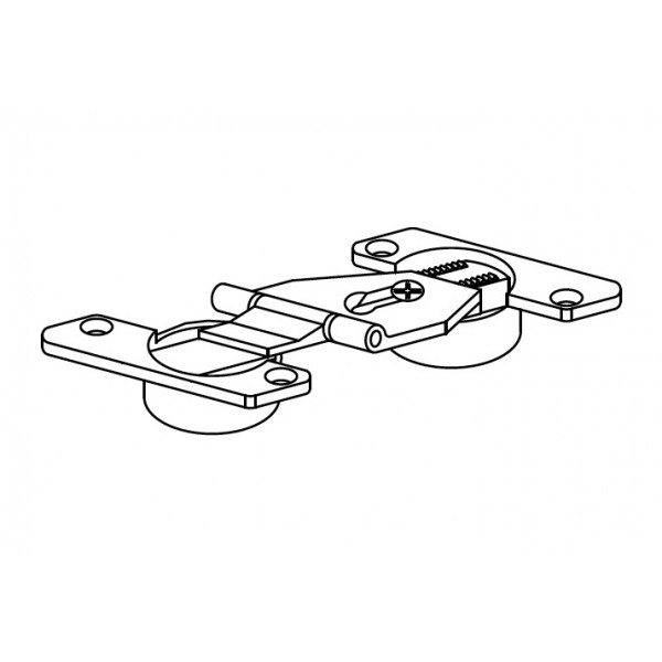 Zig zag - cerniera doppia d.35 mm regolabile