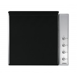 Coperchio piani c/comandi laterali 60 cm nero