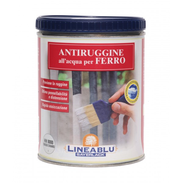Antiruggine acqua grigio chia. (ral 7035) lt .0,75