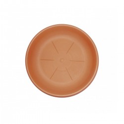 Sottovaso rotondo Bama diametro 14 colore terracotta 