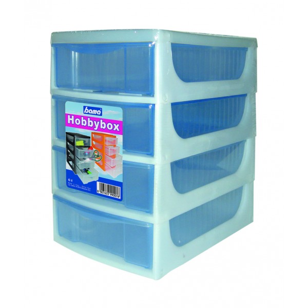 Box hobby 17x25x27 4 cassetti colori assortiti