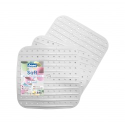 Tappeto soft set 3 pz. colore bianco