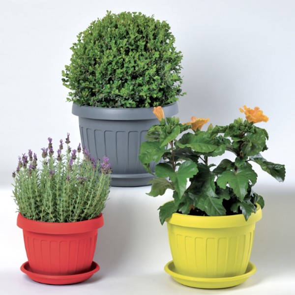 Sottovaso rotondo Bama diametro 35 cm colore terracotta