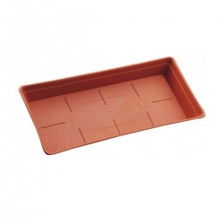 Sottovaso rettangolare Bama 30x15 cm colore terracotta