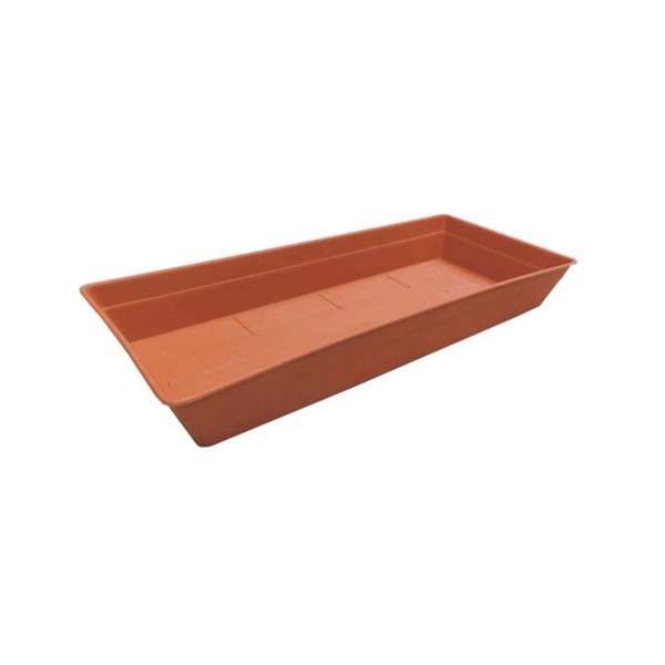 Sottovaso rettangolare Bama 35x16 cm colore terracotta 