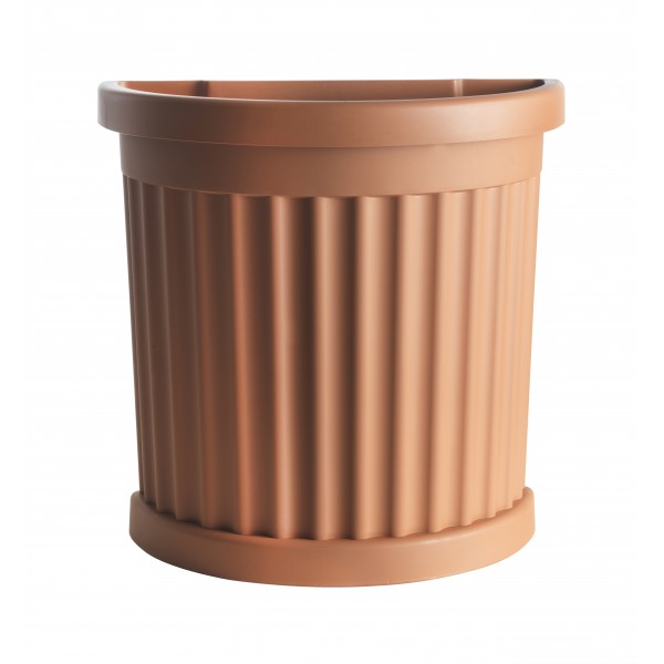 Vaso Roma Bama con sottovaso 27x52x49 cm colore terracotta