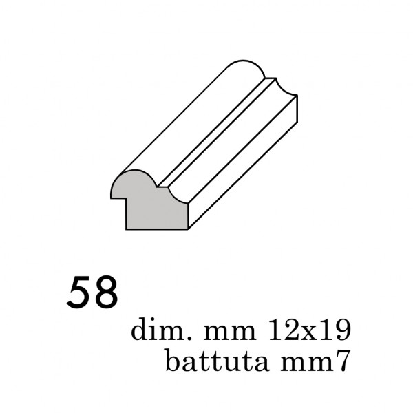 Profilo in legno bahia Legnarredo art. 58 2300