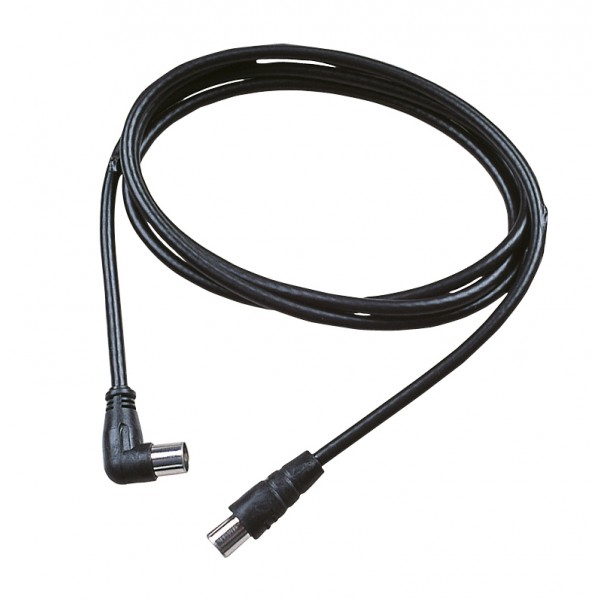 1,5m cavetto tv con 1 spina assiale e 1 spina a 90