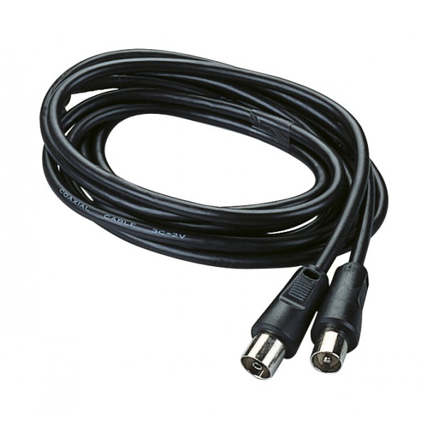 2m cavetto tv con 1 spina e 1 presa assiali, passo
