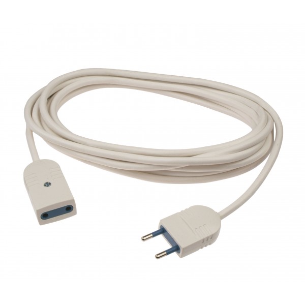 Prolunga lineare da 5m, cavo h05vv-f 2x0,75mm², sp