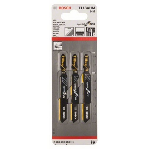 Set lame t 118 ahm seghetti l 83 mm acciaio (3 pz)