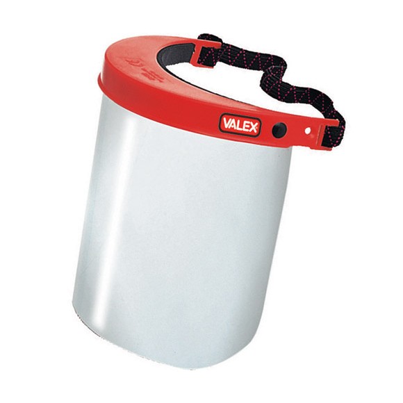 Visiera protettiva in plastica en166 per decesp.