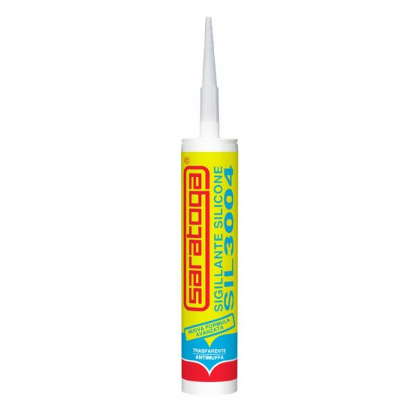 Silicone acetico trasparente sil 3004 - 280 ml - saratoga