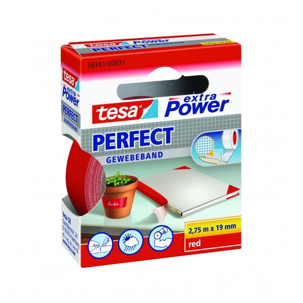 Nastro telato extra pow 2,75m x 19mm rosso