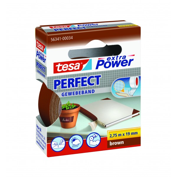 Nastro telato extra pow. 2,75m x 19mm marrone