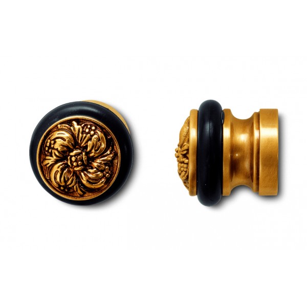 Fermaporte pisa d. 34 mm patinato oro vecchio