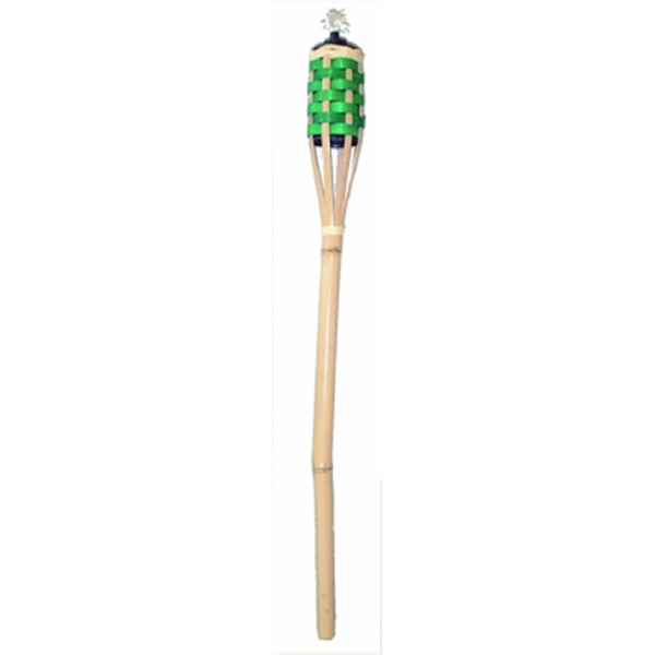 Torcia fiaccola in bambù da giardino 90 cm con tappo spegnifiamma