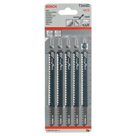 Set lame t 344 d seghetti l. 152 mm legno (5 pz)