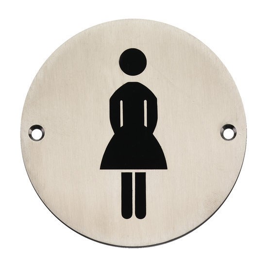 Targhetta donna acciaio inox