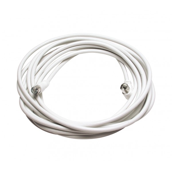 5m cavetto tv con 1 spina assiale e 1 presa a 90°,