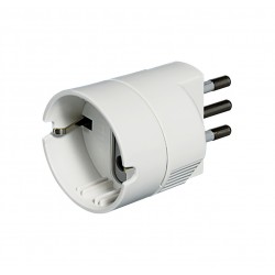 Adattatore spina 10a presa schuko colore bianco