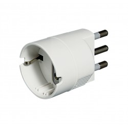 Adattatore spina 16a presa schuko colore bianco