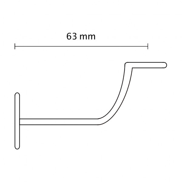 Supporto quadro corrimano ottone cromato satinato