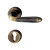 Maniglia Hoppe Santiago con rosetta e bocchetta tonda foro yale diametro 44 mm ottone bronzato per porte da interni