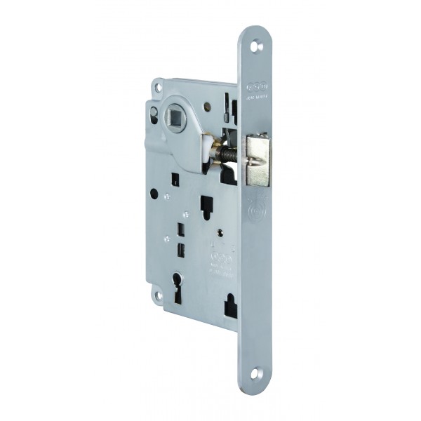 Serratura int.90 s/centro cromo op. rev. e.50