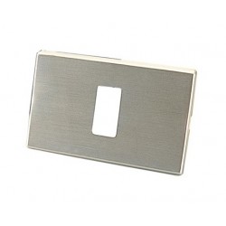 Placca in alluminio a 1 foro + supporto per scatol
