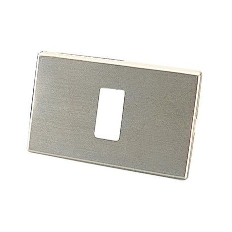 Placca in alluminio a 1 foro + supporto per scatol
