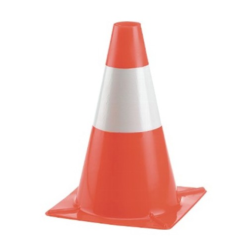Cono spartitraffico cm30 bianco/rosso