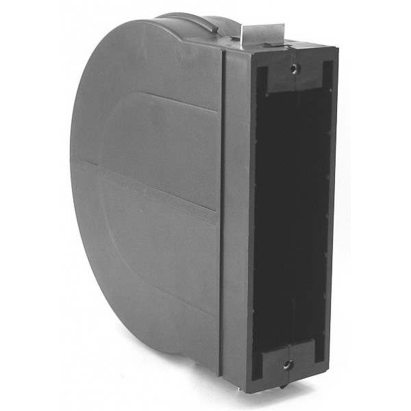 Cassetta interasse 125mmx6m plastica nero