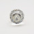 Pomolo per mobili Linea Calì Crystal Ø 40 mm oro zecchino e Swarowski trasparente