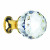 Pomolo per mobili Linea Calì Crystal Ø 40 mm oro zecchino e Swarowski trasparente