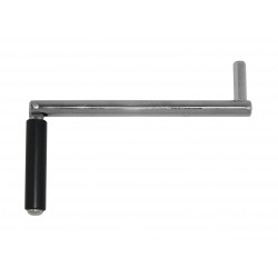 Manovella 140mm ferro-plastica zincato-nero