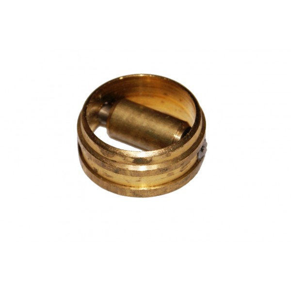 Pozzetto a rullo ottone tornito d19 ott.lucido
