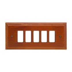 Coprinterruttore magic 5 posti legno ciliegio