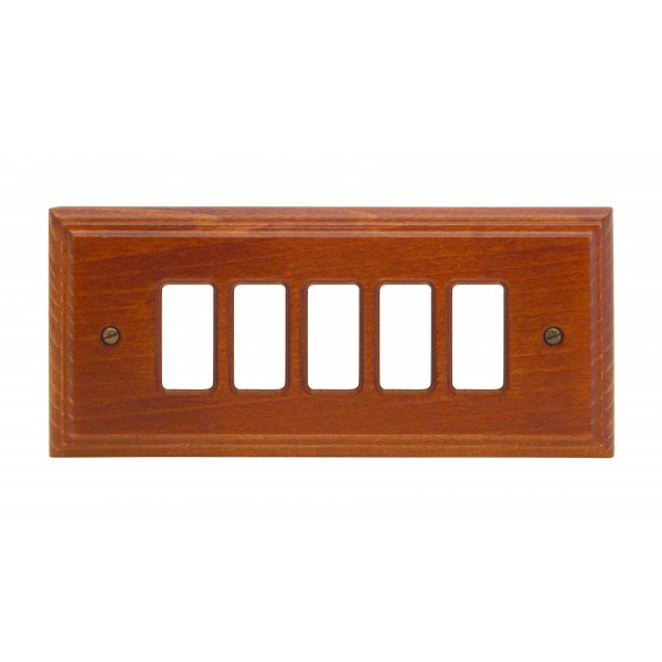 Coprinterruttore magic 5 posti legno ciliegio