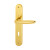 Maniglia Hoppe Roissy placca interasse 70 mm ottone lucido per porte da interni