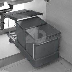 Pattumiera estraibile compresa di 2 secchi con...
