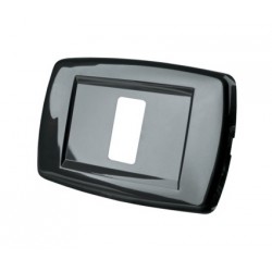 Placca in tecnopolimero a 1 foro + supporto per sc