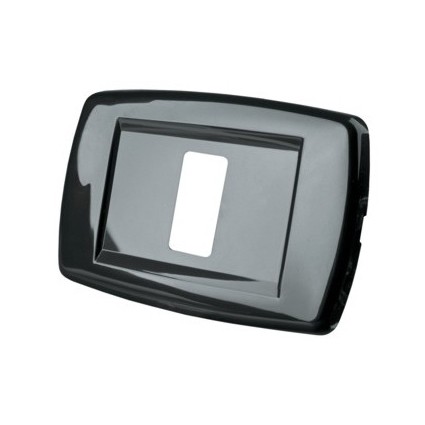 Placca in tecnopolimero a 1 foro + supporto per sc