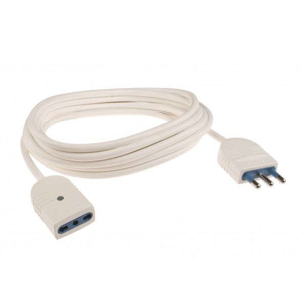 Prolunga lineare da 5m, cavo h05vv-f 3x1mm², spina